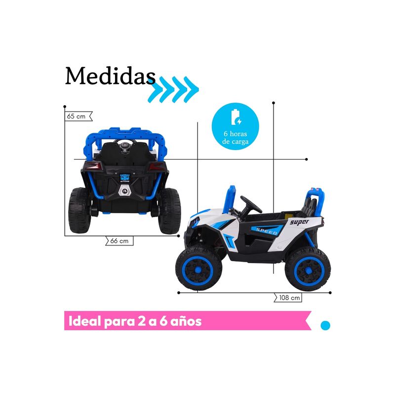 Carro El&eacute;ctrico Infantil 12v Doble Motor &middot; Cont... image number null