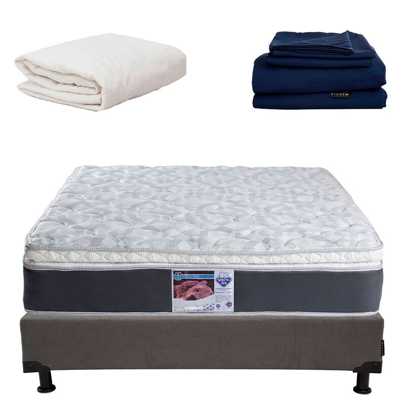 Colchón Queen Size Spring Air Marte+Sábanas Dic... image number null