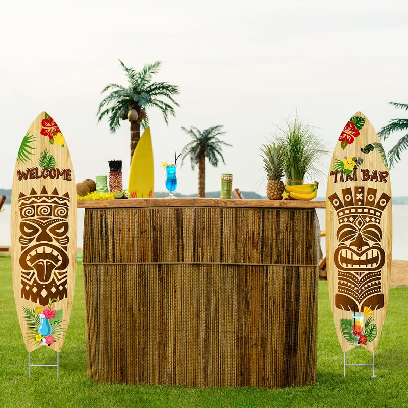 Tabla De Surf Yard Signs Tiki Bar Con Estacas P... image number null