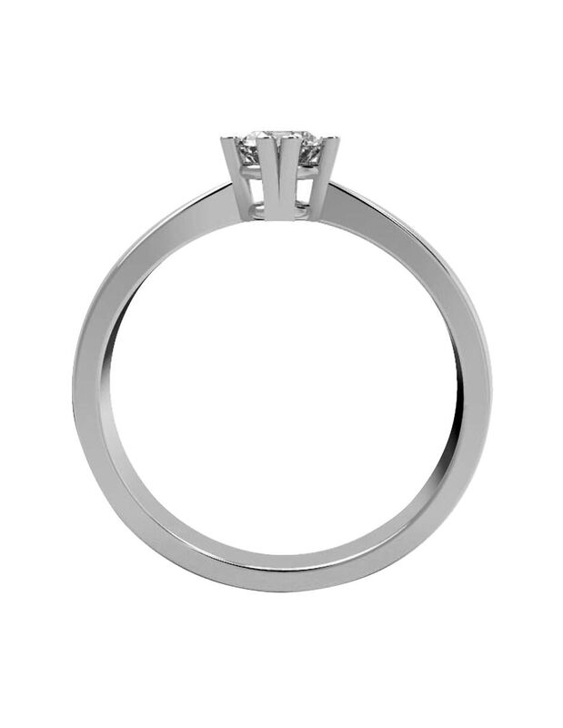 Anillo de Compromiso en Oro de 10K con Circonia... image number null