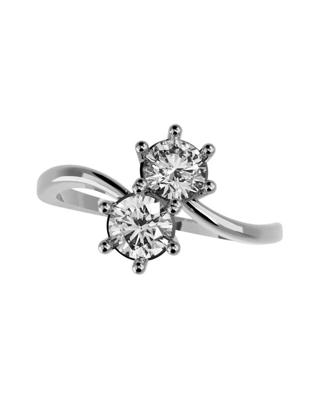 Anillo de Compromiso en Oro de 10K con Circonia... image number null