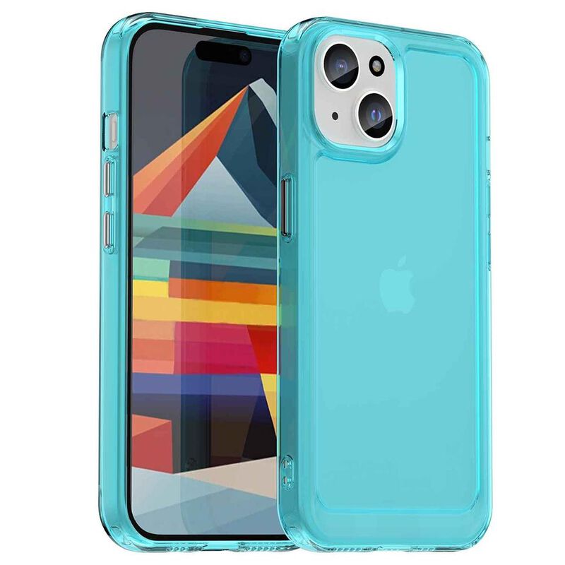 Funda TEKKU TPU Rugged para iPhone 15 Azul Tran... image number null