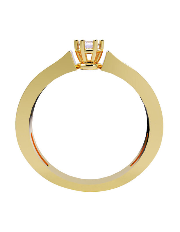 Anillo de Compromiso en Oro de 14K con Circonia... image number null