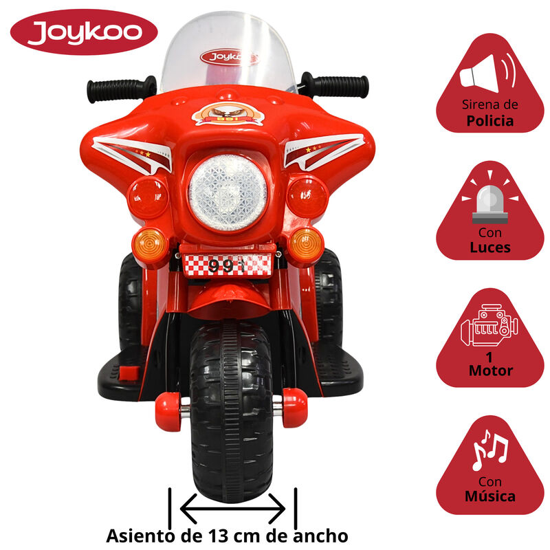 Moto Montable El&eacute;ctrica para Ni&ntilde;os Luces y Soni... image number null