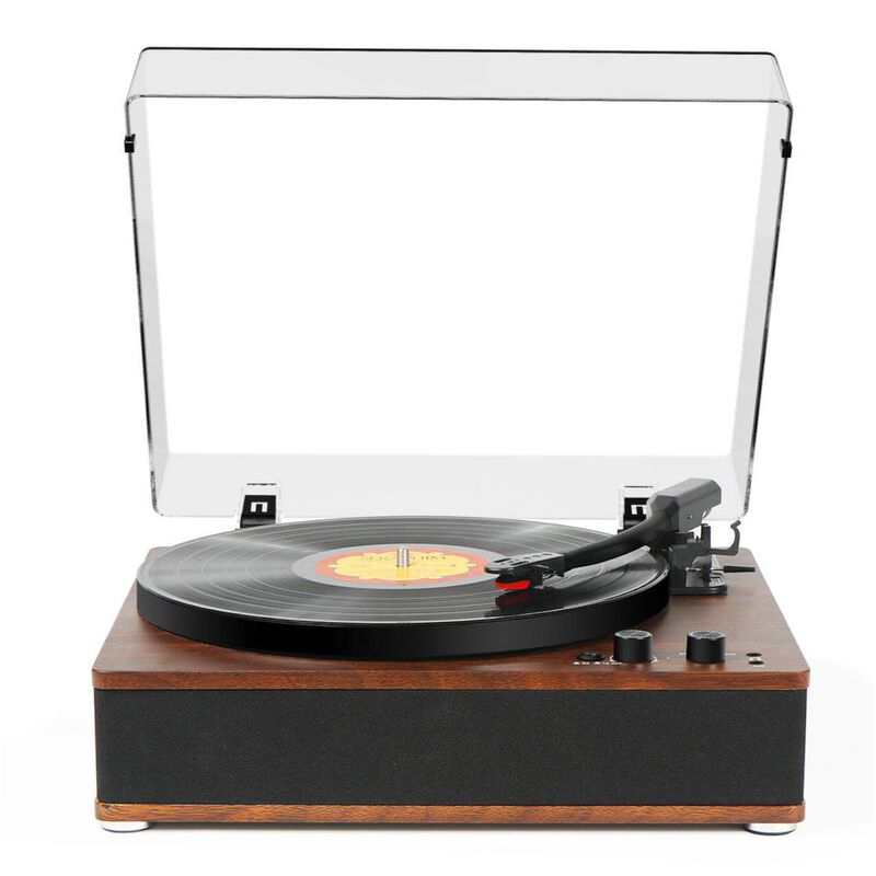 Tocadiscos Bluetooth y USB Retro Caoba Bonn image number null