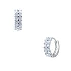 Arracadas De Oro Blanco 14k Con Zirconias