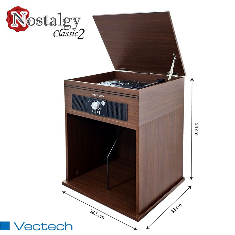 Tocadiscos Retro Vintage Con Usb Para Grabar Vi... image number null