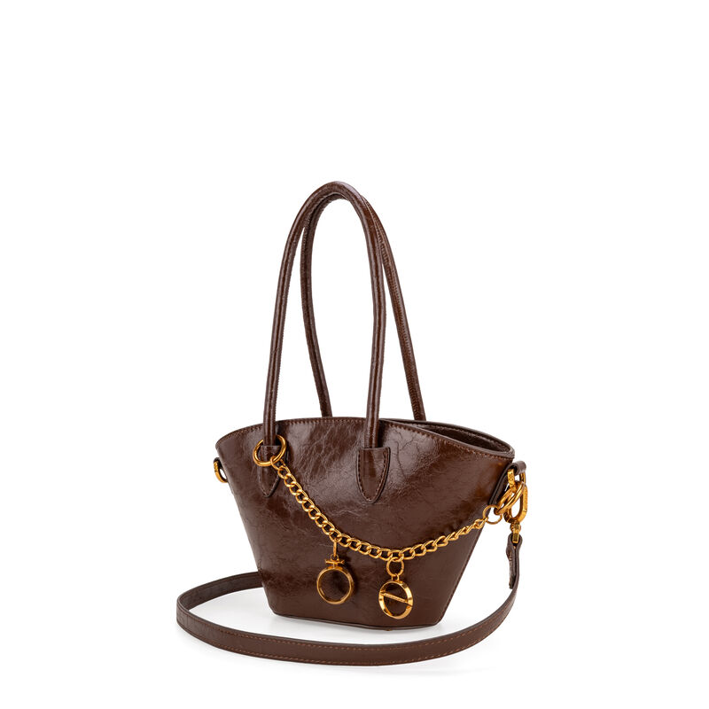 Bolsa Tote Chica Con Pouch Color Caf&eacute; image number null