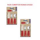 Pack Juego De Cubiertos Tramontina 23498701 Plenus 16 Piezas Rojo End
