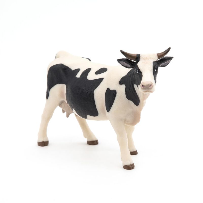 Figura Papo Farmyard Friends, Vaca Blanca Y Neg... image number null
