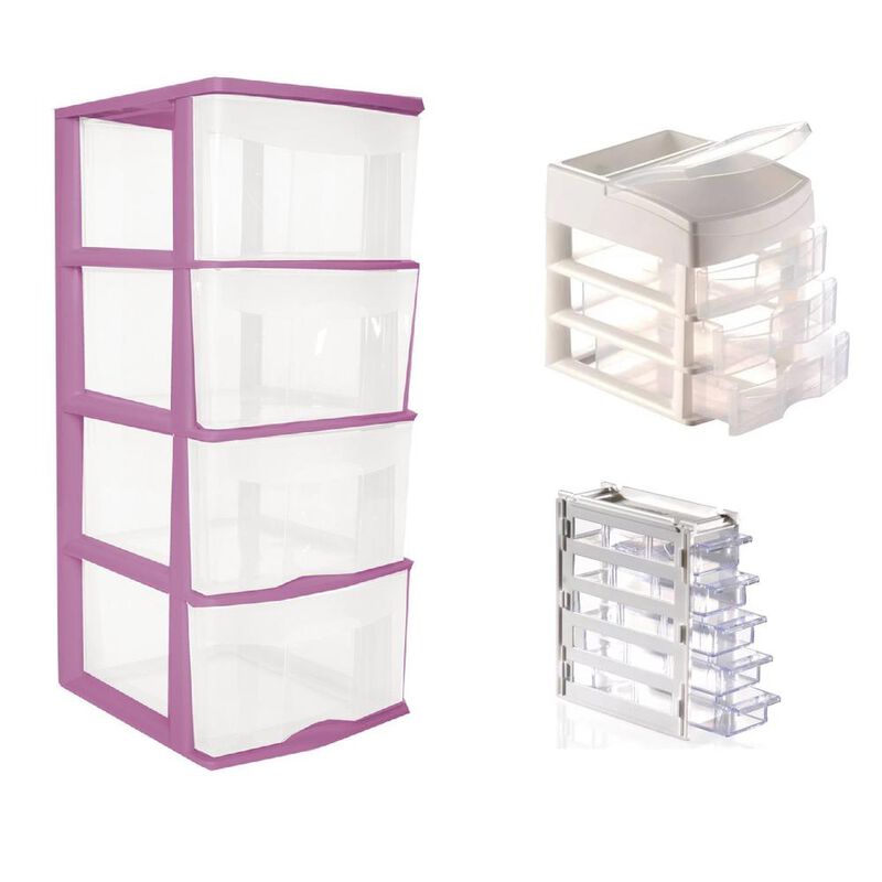 COMBO ECOM 136 DUO DE CAJONERAS 3 Y 4 CAJONES +... image number null