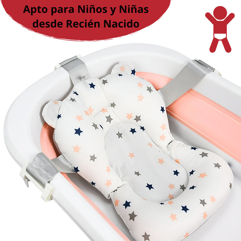 Ba&ntilde;era para Beb&eacute; Plegable con Coj&iacute;n Tap&oacute;n de Dr... image number null