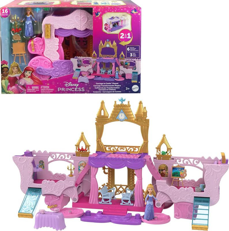 DISNEY PRINCESA SET DE JUEGO CARRUAJE TRANSFORM... image number null
