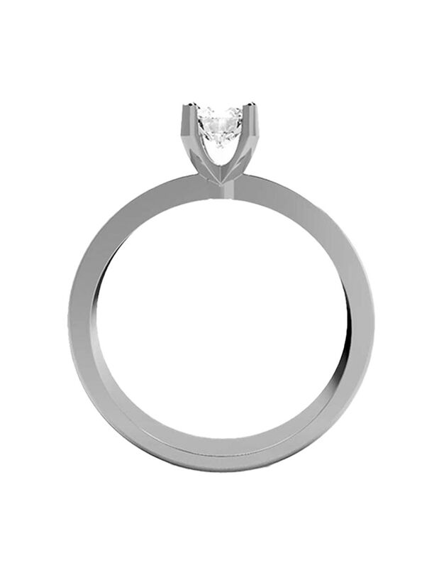 Anillo de Compromiso de 14K con Diamante de Lab... image number null