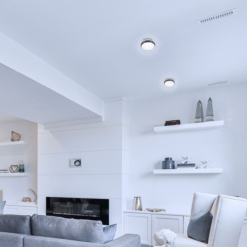 Plaf&oacute;n para techo Rhonda II 12w Silver  Mil Luc... image number null