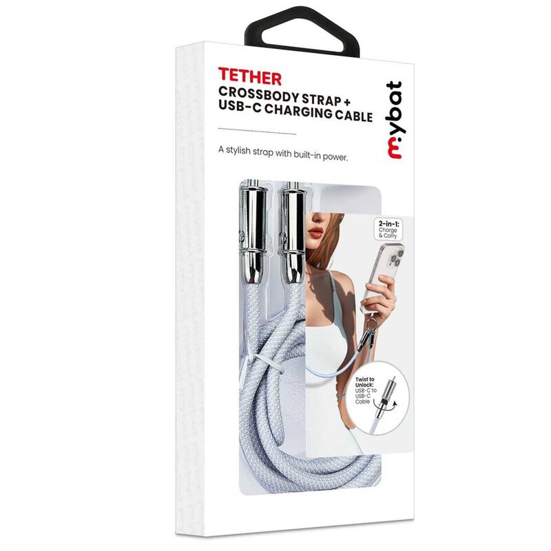 Cable Datos Correa Mybat 2en1 Az Usb-c A Usb-c ... image number null