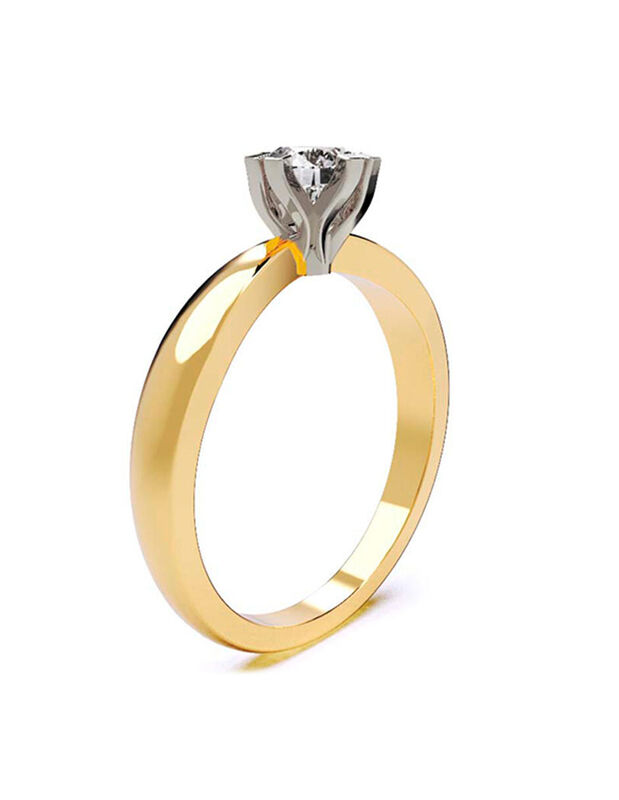 Anillo de Compromiso de 14K con Diamante de Lab... image number null