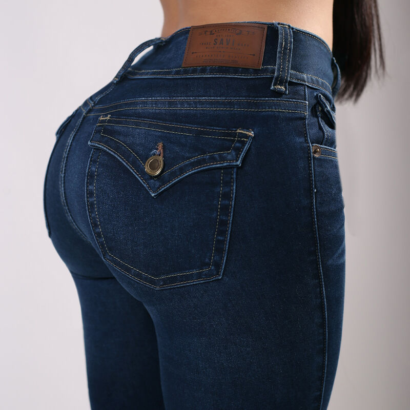 Jeans Campana S4802 Push Up Tiro Medio Mujer Sa... image number null