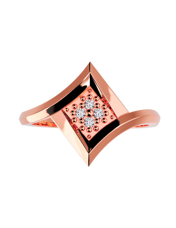 Anillo de Compromiso en Oro de 14K con Circonia... image number null