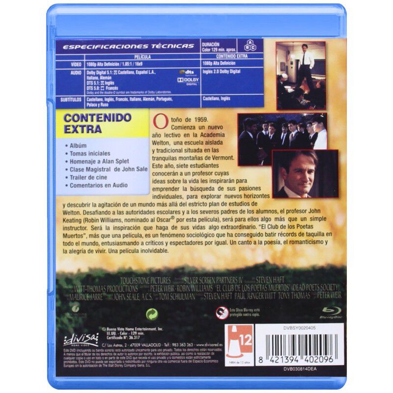 El club de los poetas muertos [Blu-ray] image number null