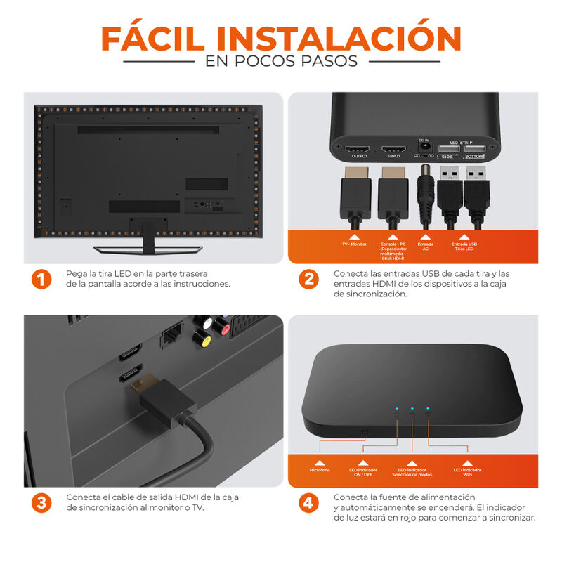 Kit Tira LED para TV Inmersi&oacute;n Inteligente Wi-F... image number null