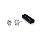 Pack de 7 Pares de Aretes Multicolor en Baño de Oro Blanco de 18K
