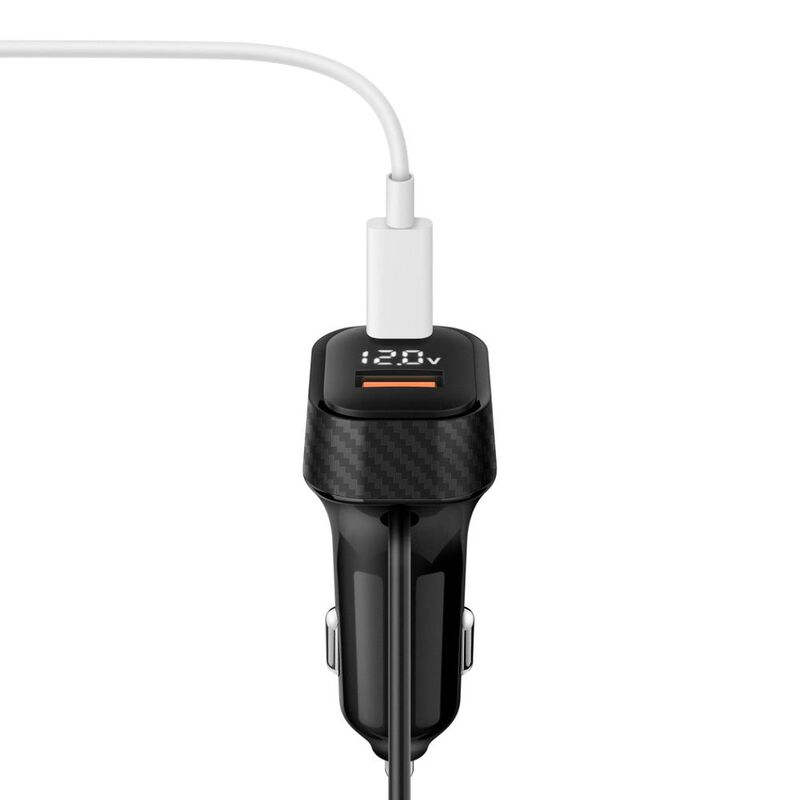 Cargador USB C PD 30 W, con extensor, para auto image number null