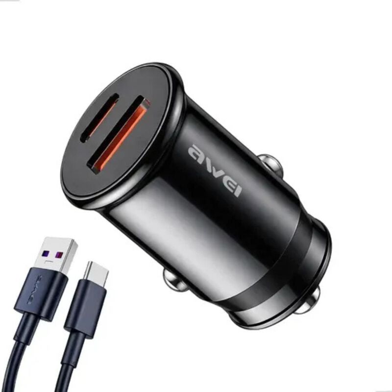 Awei C-706 Cargador De Auto Usb (negro) image number null