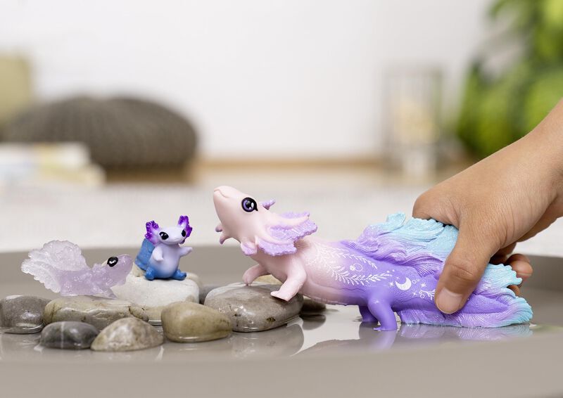 Set De Juguetes Schleich Axolotl Salamander Und... image number null