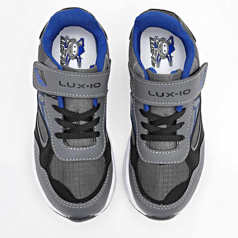 Lux-10 Tenis deportivo para ni&ntilde;o. Gris negro image number null