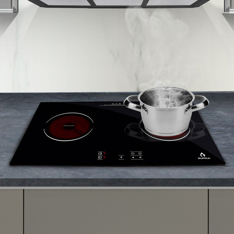 Parrilla de vitrocer&aacute;mica VITROROSSO-H con 2 qu... image number null