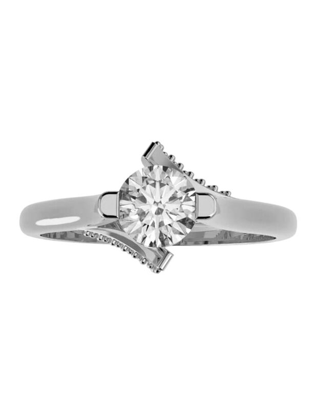 Anillo de Compromiso de 14K con Circonia Talla ... image number null