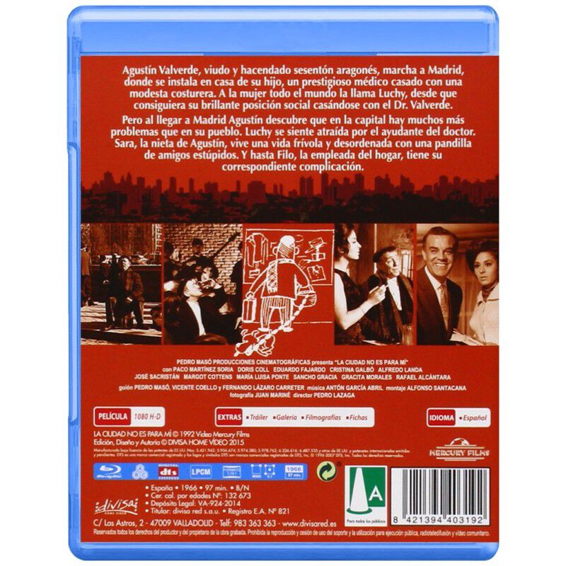 LA CIUDAD NO ES PARA MI (BLU-RAY) image number null