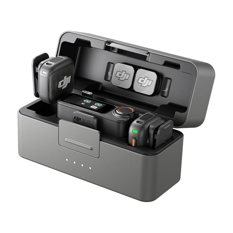 Kit 2 Micr&oacute;fonos Inal&aacute;mbricos Dji Mic 3 Negros image number null