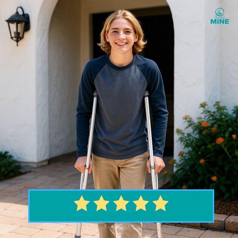 Muletas Infantiles Ajustables (110&ndash;137 cm) de A... image number null
