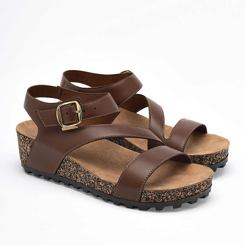 Via Moda sandalia cu&ntilde;a para mujer caf&eacute; cod 1408... image number null