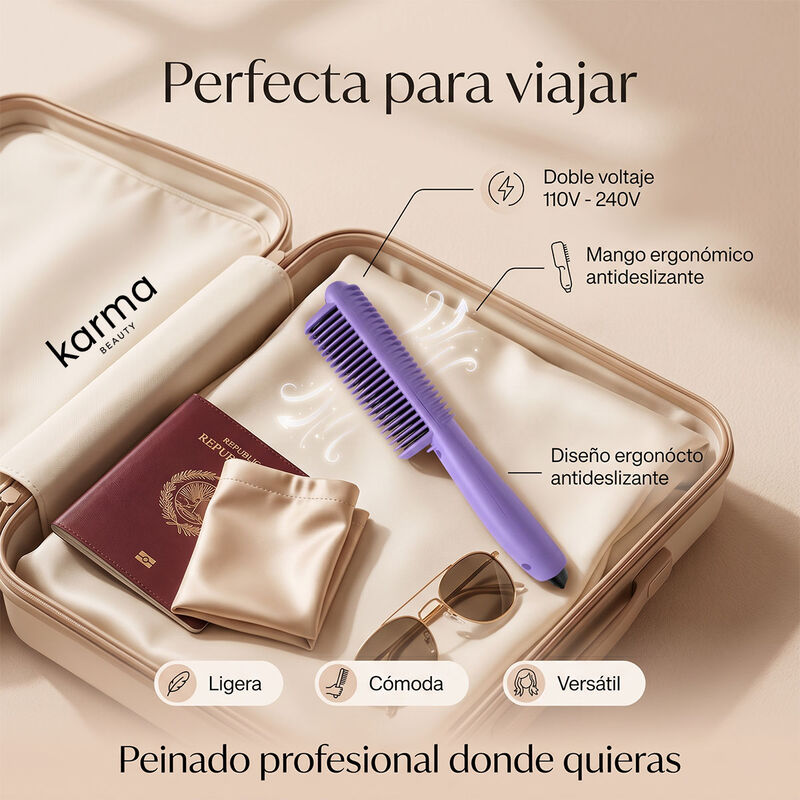 Mini Cepillo Alisador Karma Beauty Serenity image number null