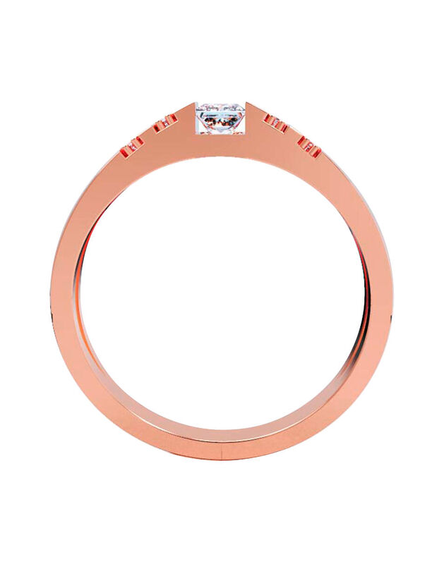 Anillo de Compromiso en Oro de 14K con Circonia... image number null