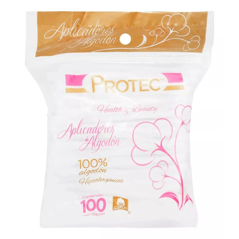 Protec Aplicadores Con Algod&oacute;n Bolsa 100 Hisopo... image number null