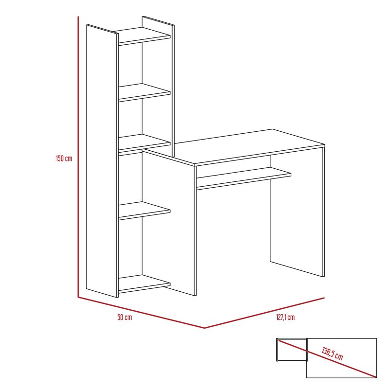 Escritorio Nurkia, Wengue Virtual Muebles image number null