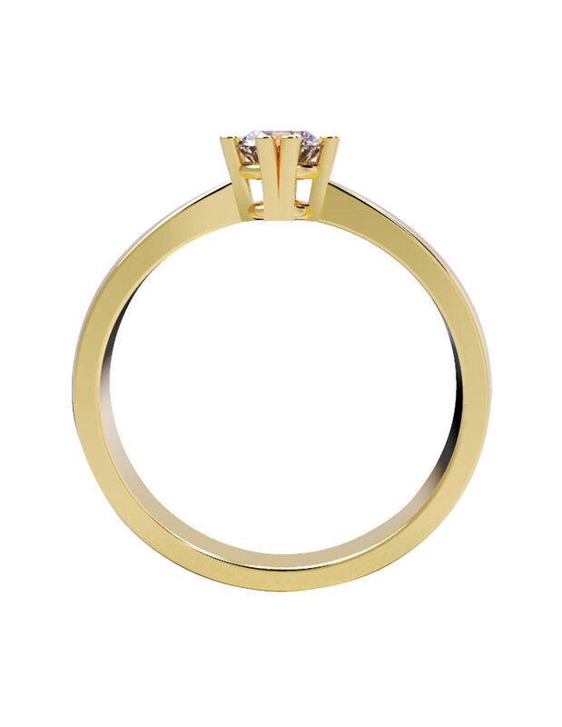 Anillo de Compromiso de 14K con Diamante de Lab... image number null