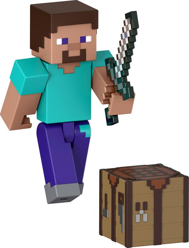 Figura De Acci&oacute;n Mattel Minecraft Steve Con Acc... image number null