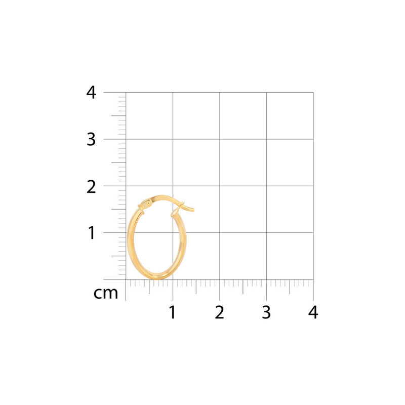 Arracadas Ovaladas De Oro Amarillo 10K (10 X 14... image number null