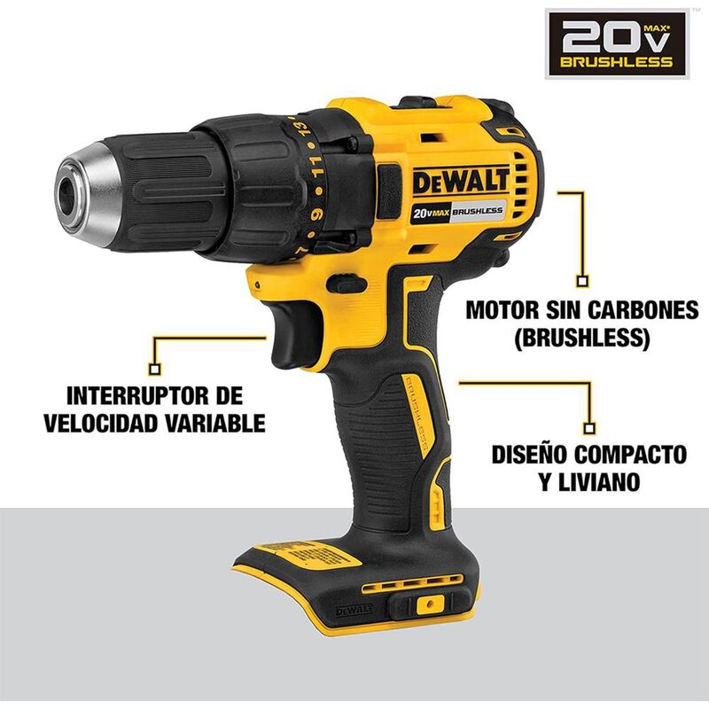 Taladro Atornillador Dewalt 20v Max Xr Compacto... image number null