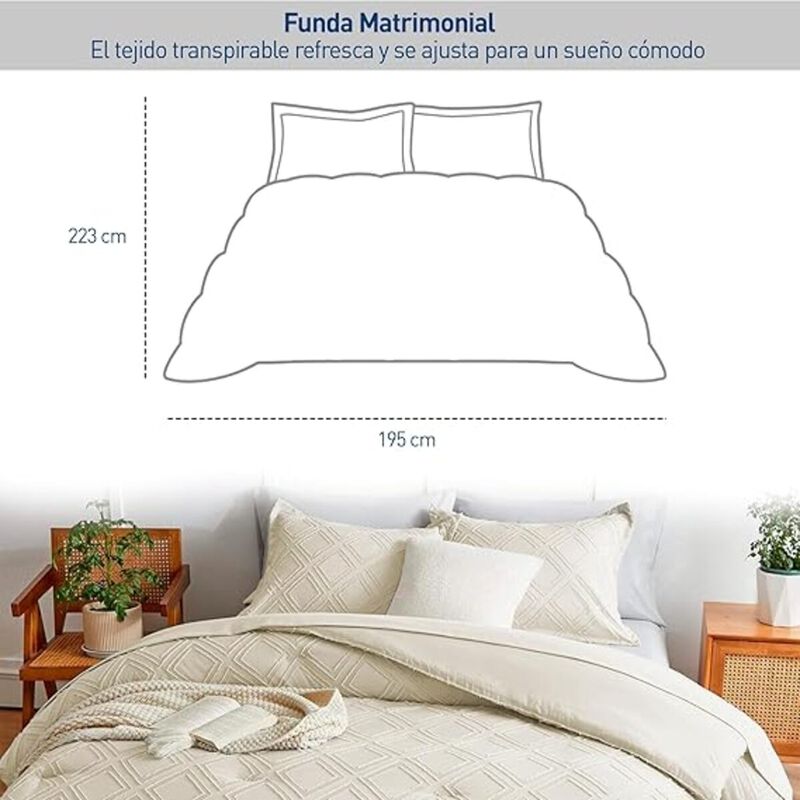 Juego de Funda Duvet Rombos para Edred&oacute;n Matrim... image number null