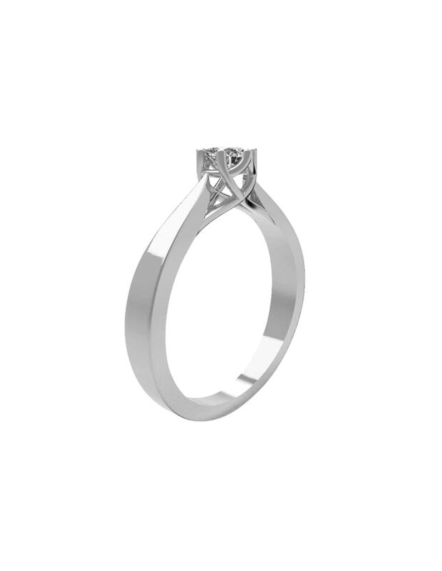 Anillo de Compromiso en Oro de 14K con Circonia... image number null