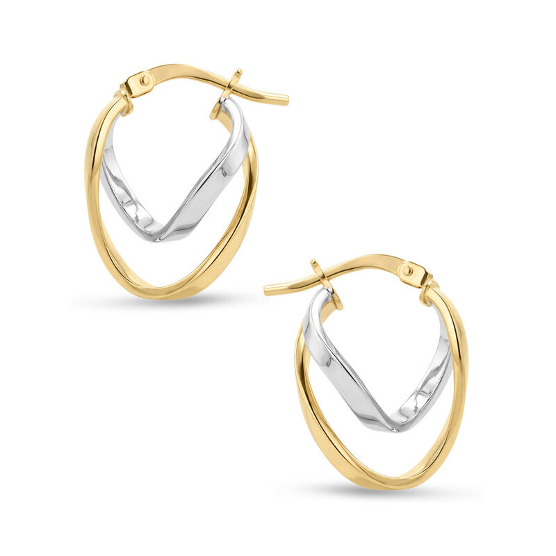 Arracadas Bicolor Oro 10k 17x10 Mm | Bizzarro image number null