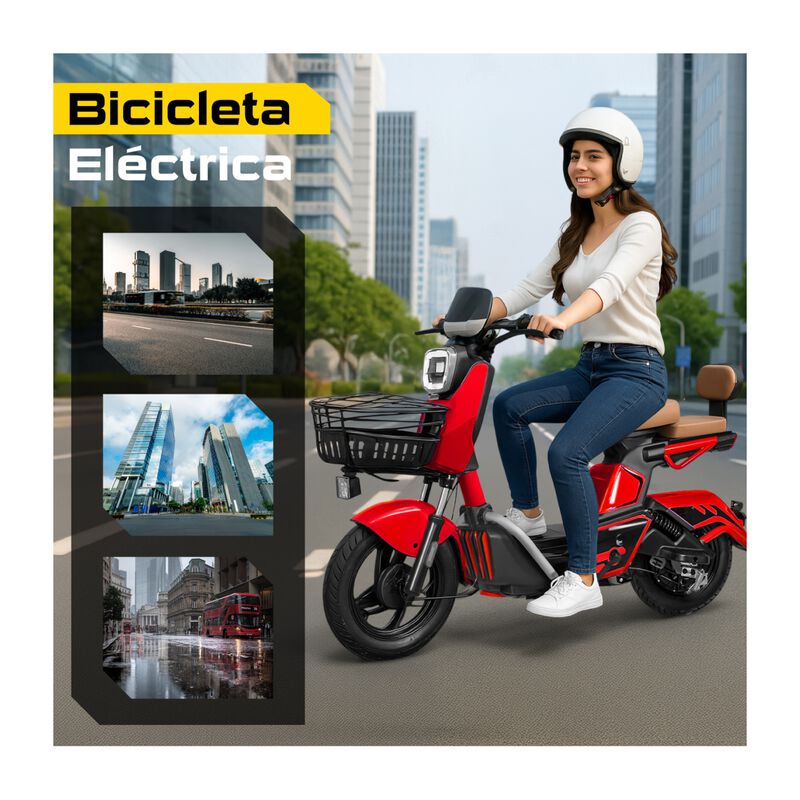 Bicicleta El&eacute;ctrica Moto Bici Scooter 3 Vel 55k... image number null