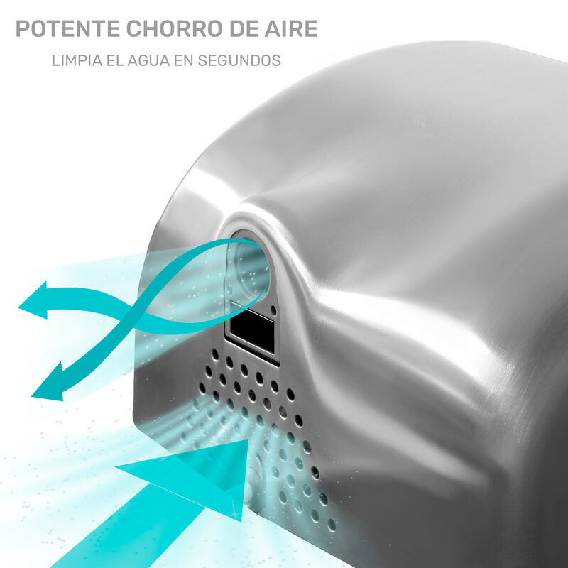 Secador Manos Potente Acero Inox Autom&aacute;tico Baj... image number null