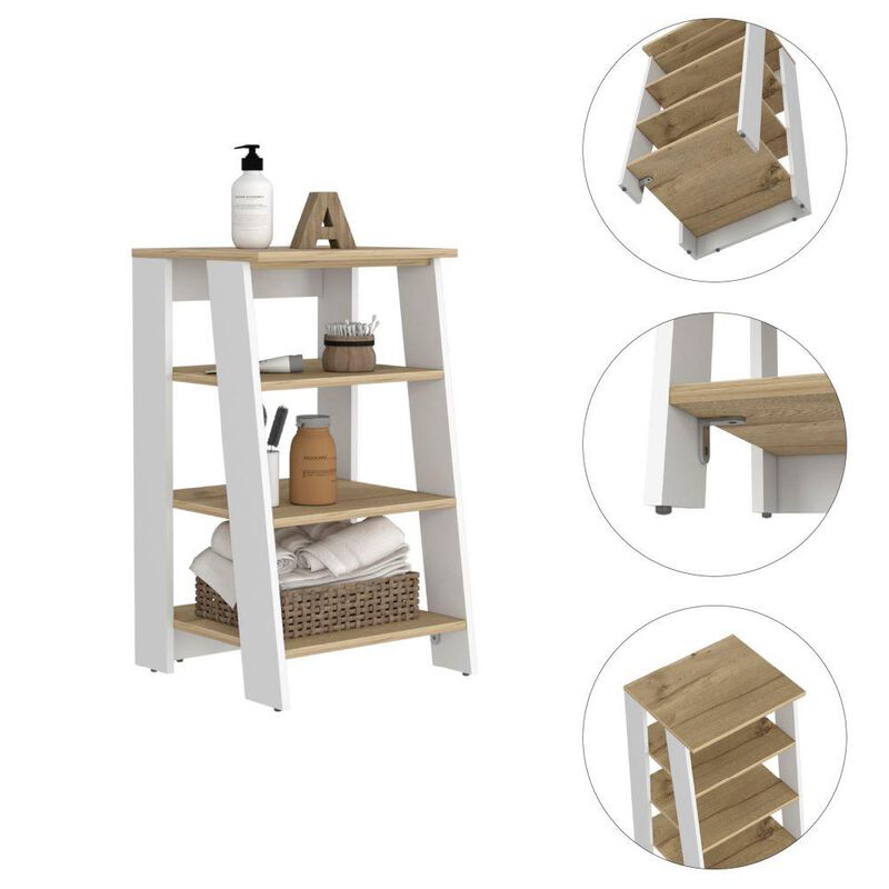 Gabinete de Ba&ntilde;o Aqua 3 Peque&ntilde;o Blanco y Caf&eacute; C... image number null